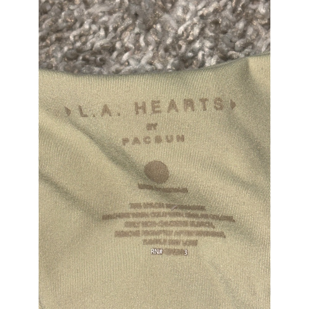 LA Hearts by PacSun Sage Green Racerback Sports Bra Activewear Top Small - Picture 2 of 5